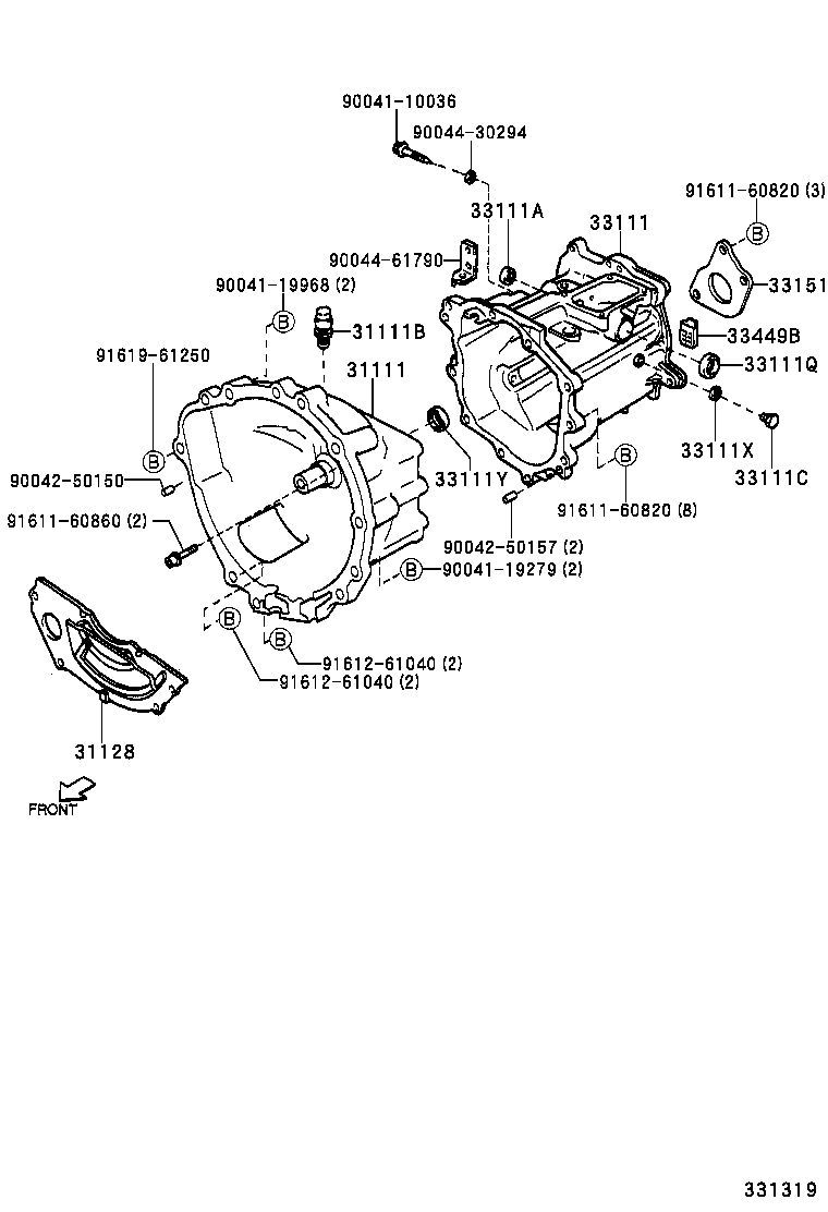 31111-87401 HOUSING, CLUTCH product image