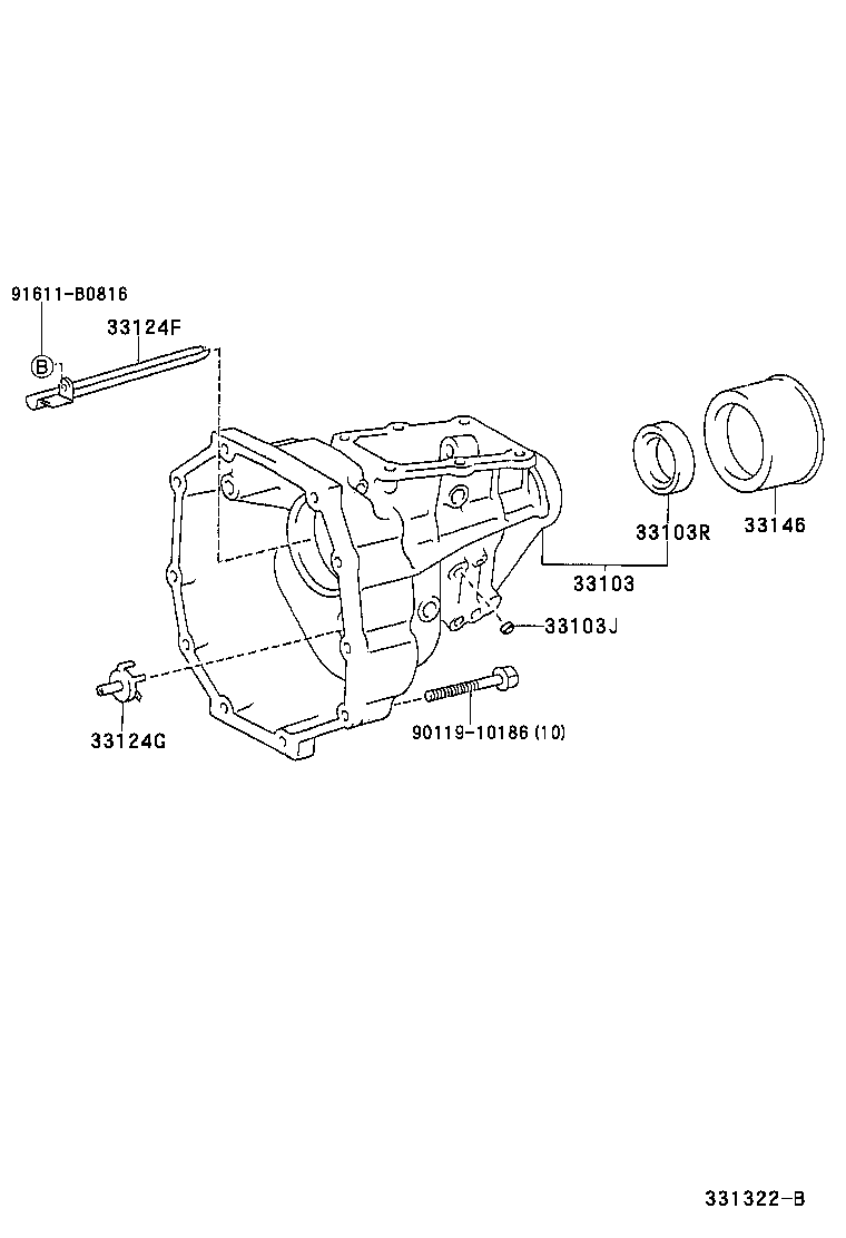33103-0W020 HOUSING SUB-ASSY, EXTENSION(MTM) product image