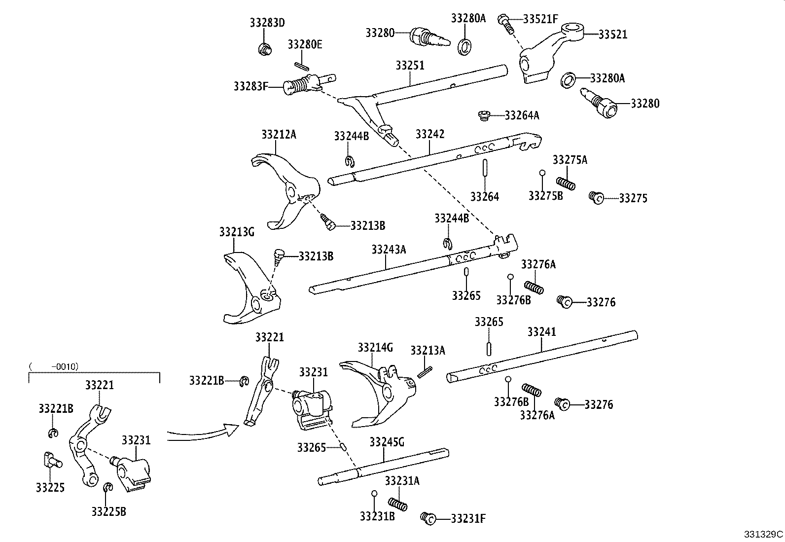 33251-30091 LEVER, SHIFT & SELECT product image