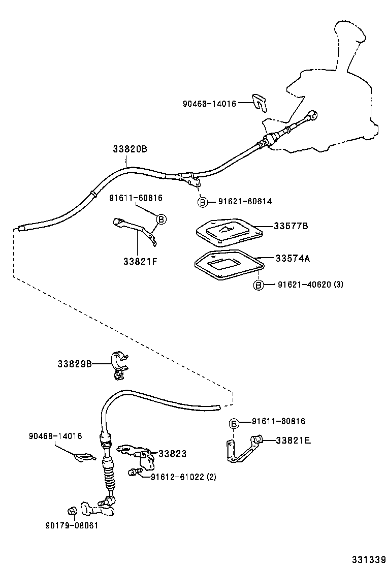 33530-05060 LEVER ASSY, SHIFT (FOR FLOOR SHIFT) product image