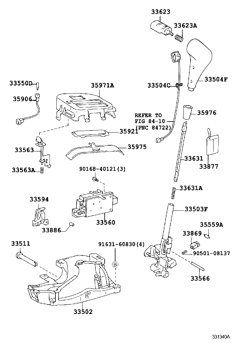 33530-05060 LEVER ASSY, SHIFT (FOR FLOOR SHIFT) product image