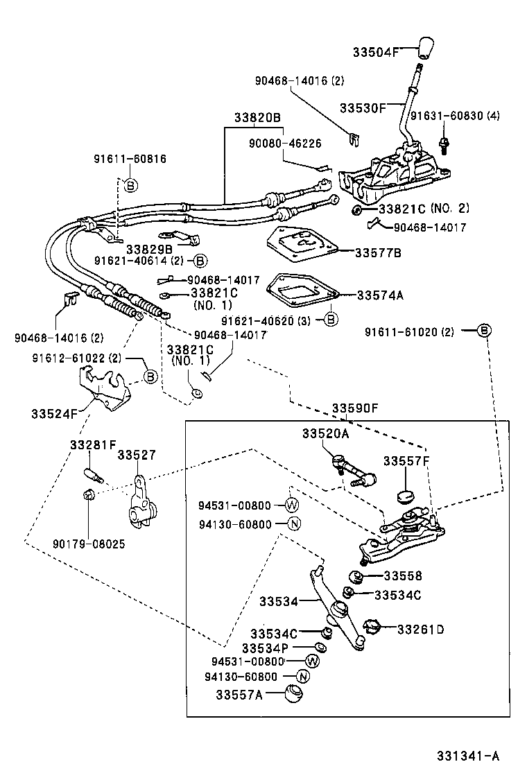 33530-05060 LEVER ASSY, SHIFT (FOR FLOOR SHIFT) product image