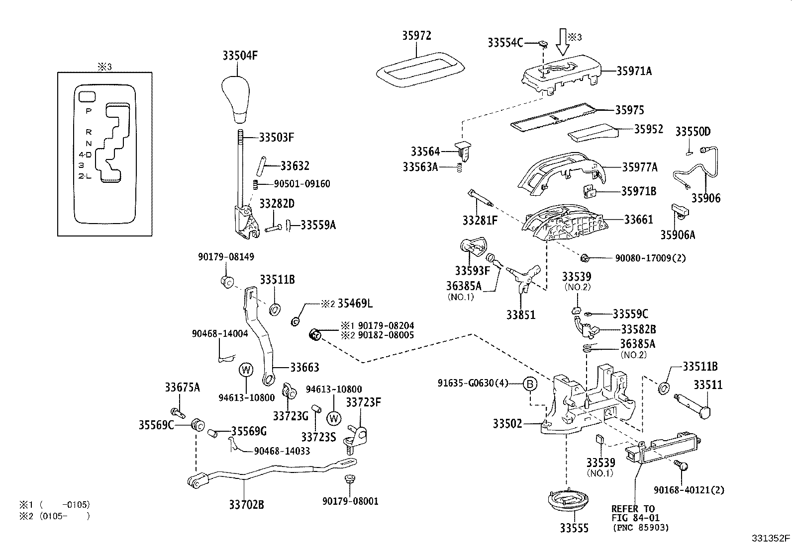 Toyota 33521-50040 PLATE SUB-ASSY, SHIFT LEVER