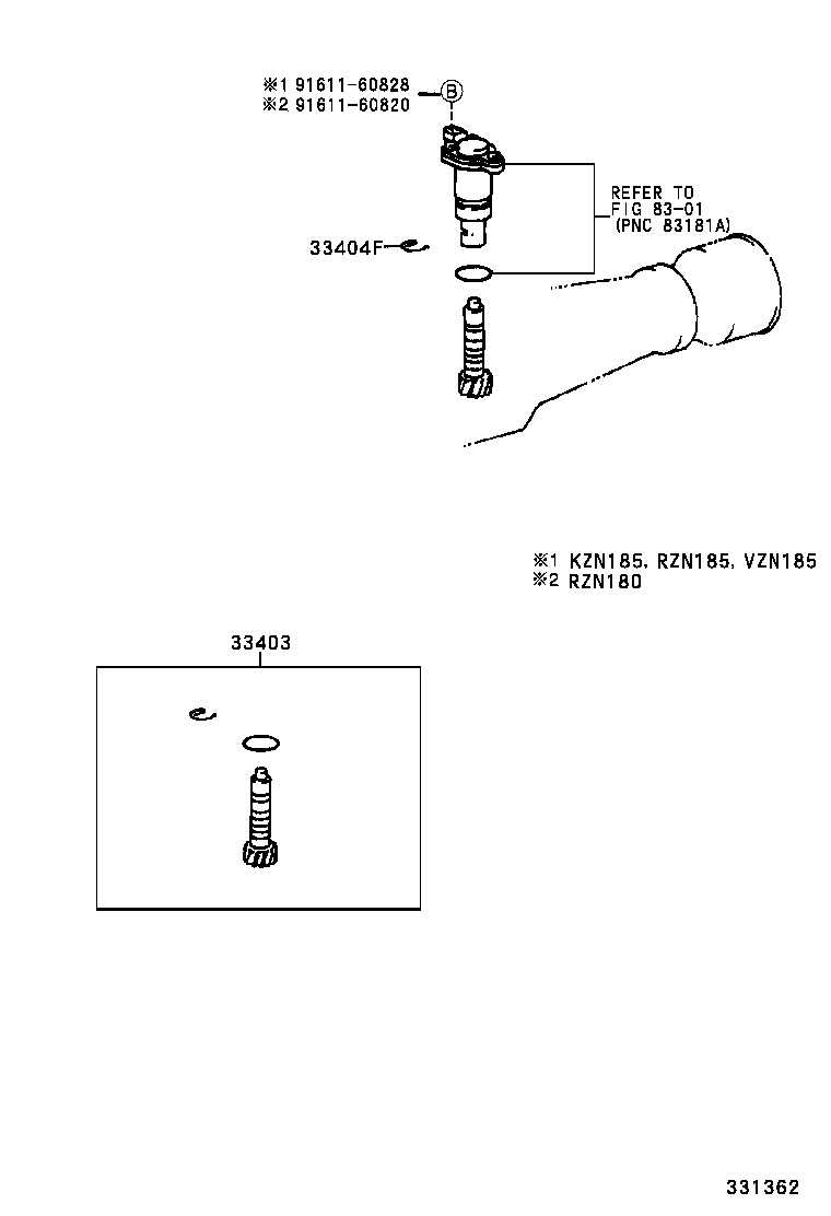 33403-39525 GEAR SUB-ASSY, SPEEDOMETER DRIVEN (MTM) product image