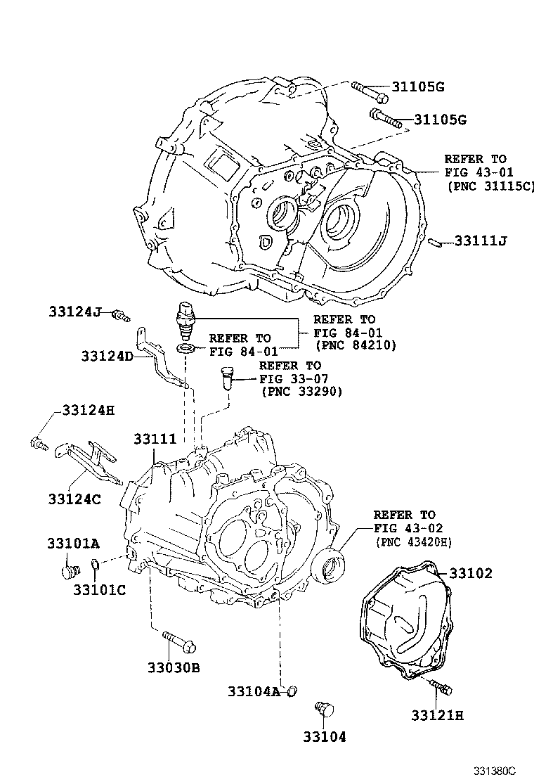 33111-52140 CASE, MANUAL TRANSMISSION product image