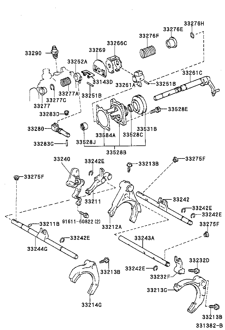 33261-12110 SHAFT, SHIFT & SELECT LEVER product image