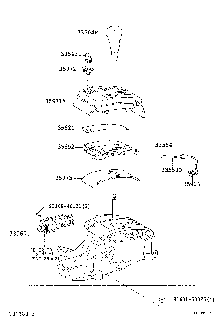 33530-12750 LEVER ASSY, SHIFT (FOR FLOOR SHIFT) product image