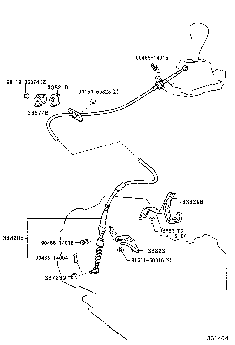 33055-33100 LEVER SUB-ASSY, SHIFT(FOR FLOOR SHIFT) product image