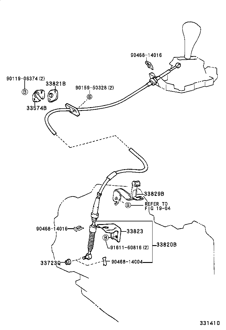 33530-33071 LEVER ASSY, SHIFT (FOR FLOOR SHIFT) product image
