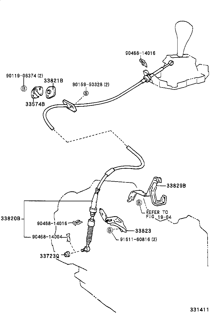 33530-33090 LEVER ASSY, SHIFT (FOR FLOOR SHIFT) product image
