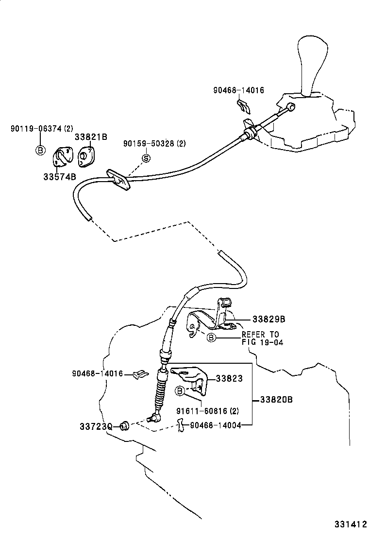 33530-33090 LEVER ASSY, SHIFT (FOR FLOOR SHIFT) product image