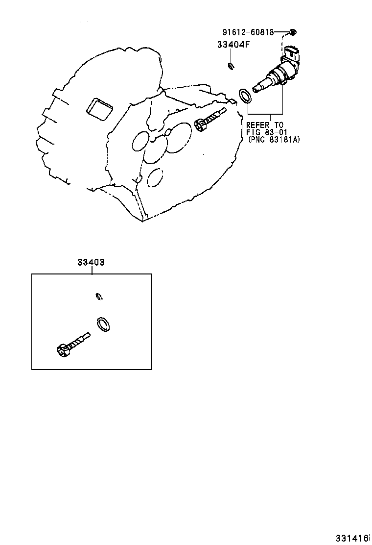 33403-29495 GEAR SUB-ASSY, SPEEDOMETER DRIVEN (MTM) product image
