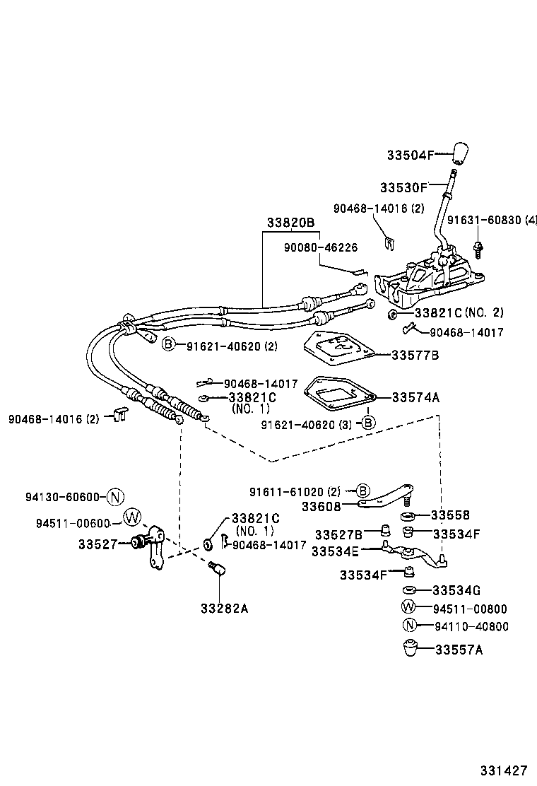 33530-05060 LEVER ASSY, SHIFT (FOR FLOOR SHIFT) product image