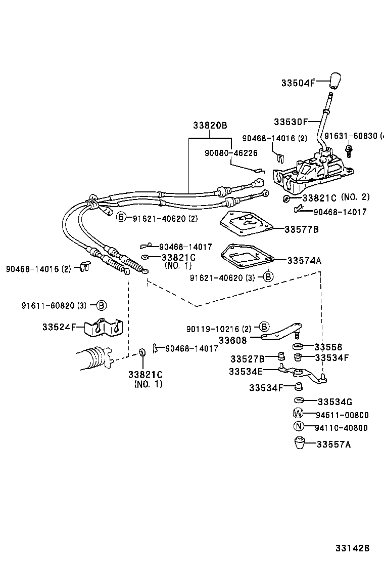33530-05060 LEVER ASSY, SHIFT (FOR FLOOR SHIFT) product image