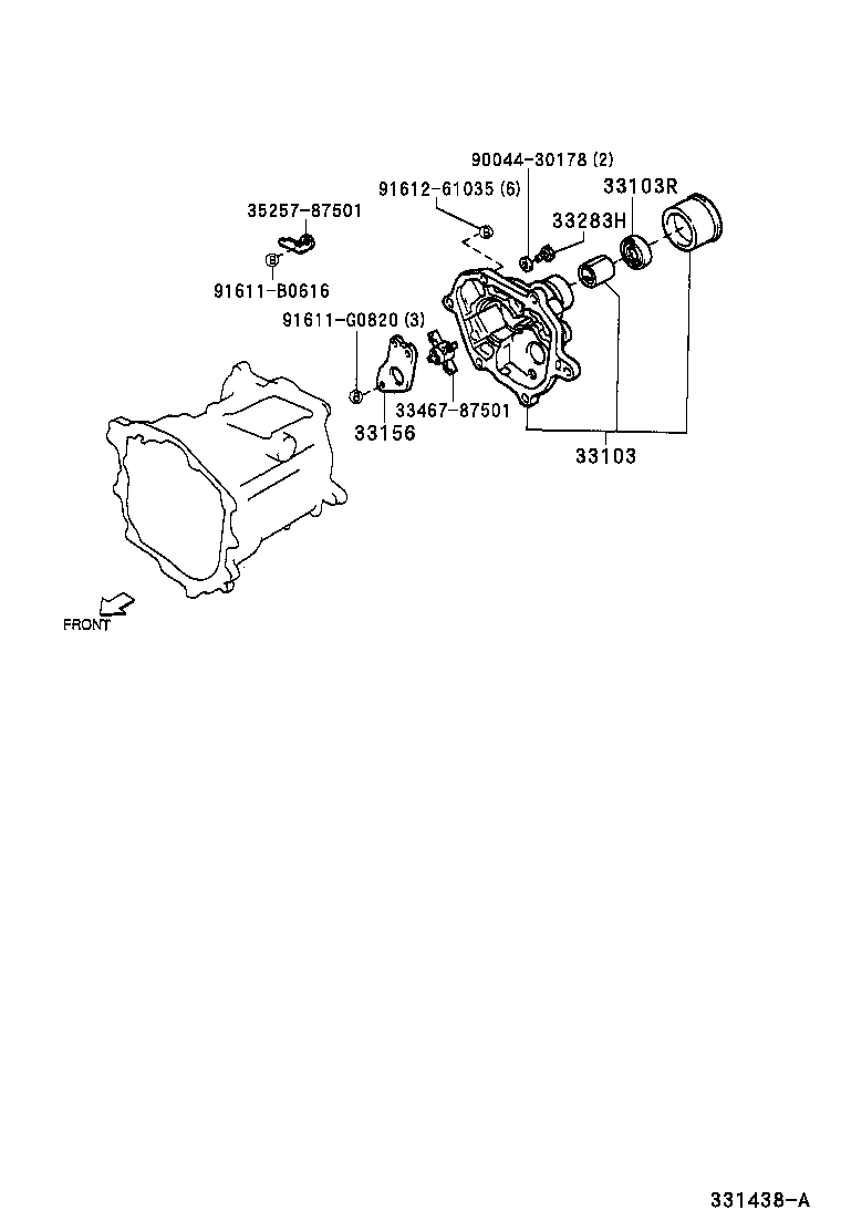 33103-97501 HOUSING SUB-ASSY, EXTENSION(MTM) product image