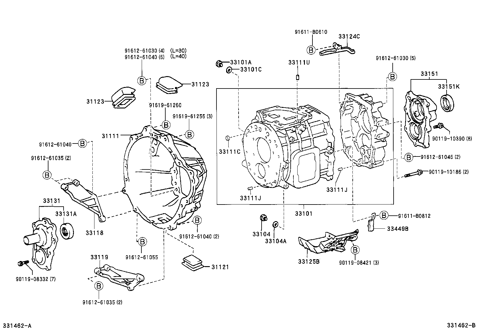 33017-36070 RETAINER, OUTPUT SHAFT REAR BEARING(MTM) product image