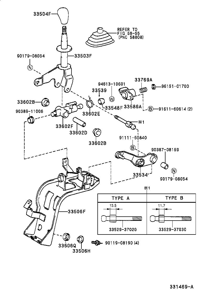 87124-37090 CLAMP, NO.1 (FOR TRANSMISSION CONTROL CABLE) product image