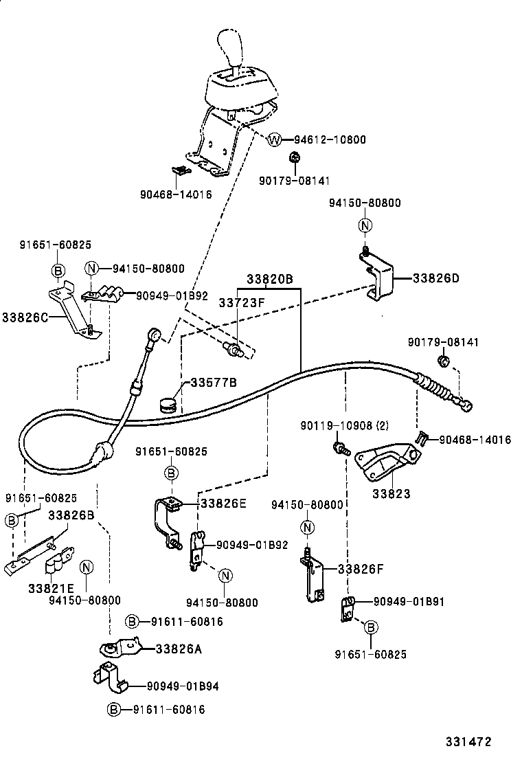 87124-37090 CLAMP, NO.1 (FOR TRANSMISSION CONTROL CABLE) product image