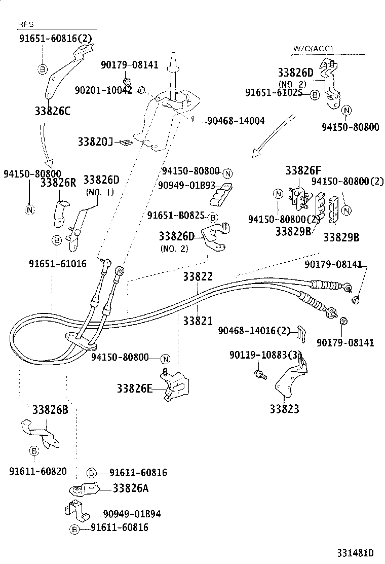 33608-37020 SUPPORT SUB-ASSY, SELECTING BELLCRANK product image