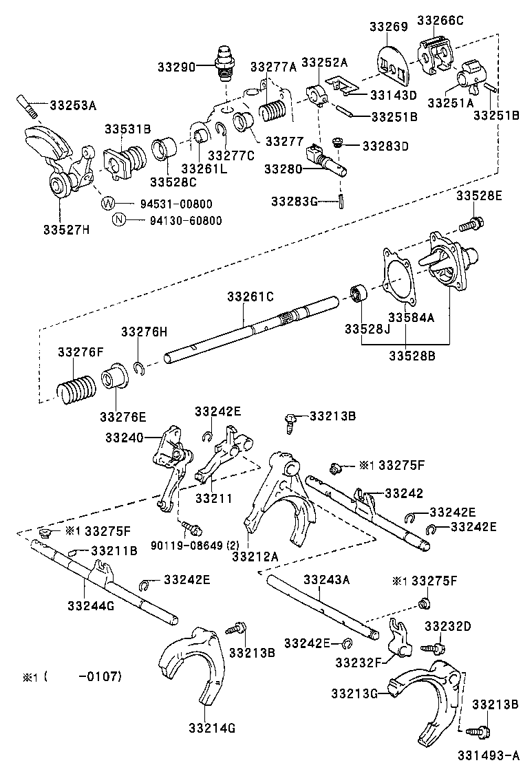 33250-28040 SHAFT ASSY, SHIFT & SELECT LEVER product image