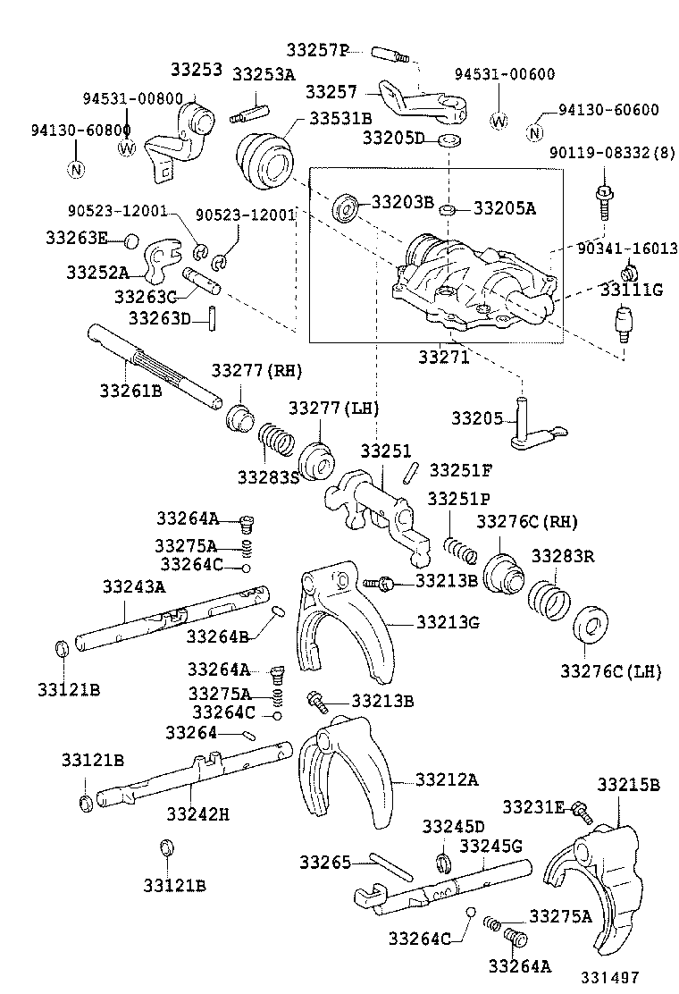 33253-37060 LEVER, SHIFT OUTER, NO.1 product image