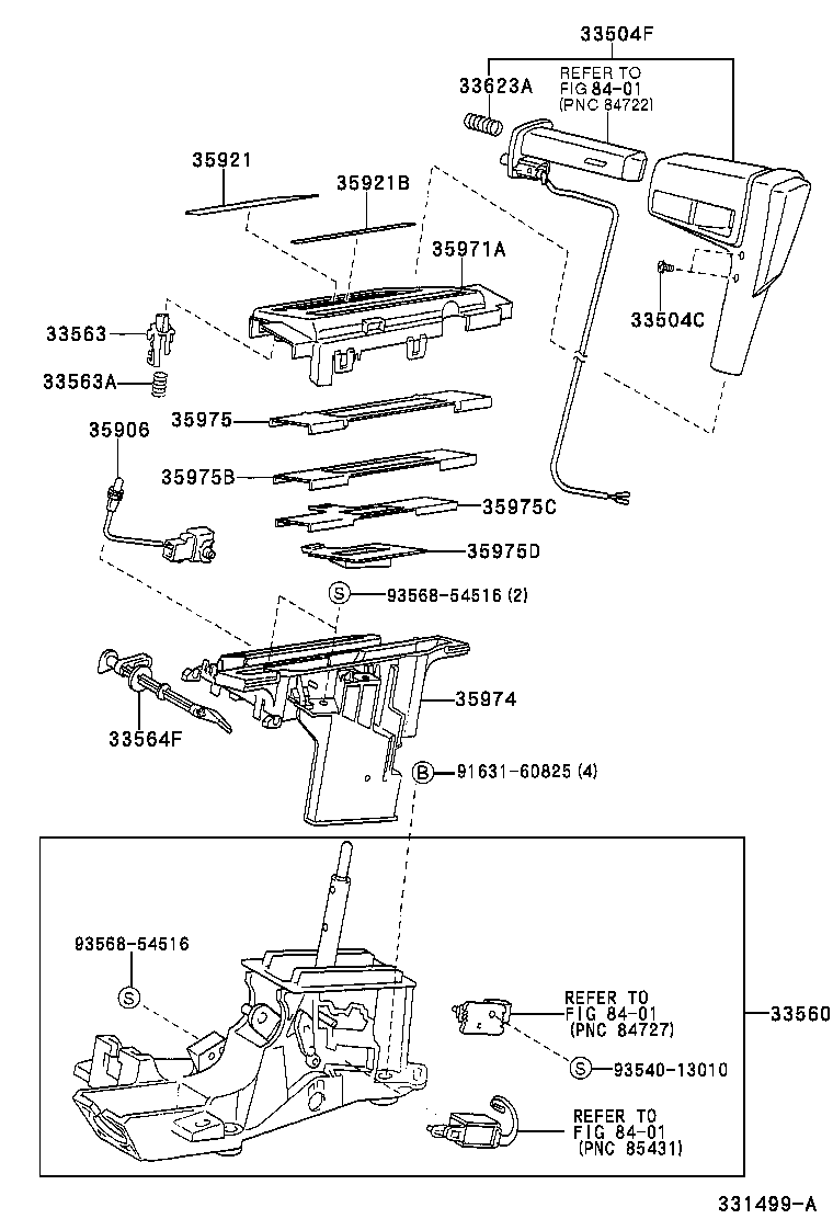 33560-12031 UNIT ASSY, SHIFT LOCK CONTROL product image