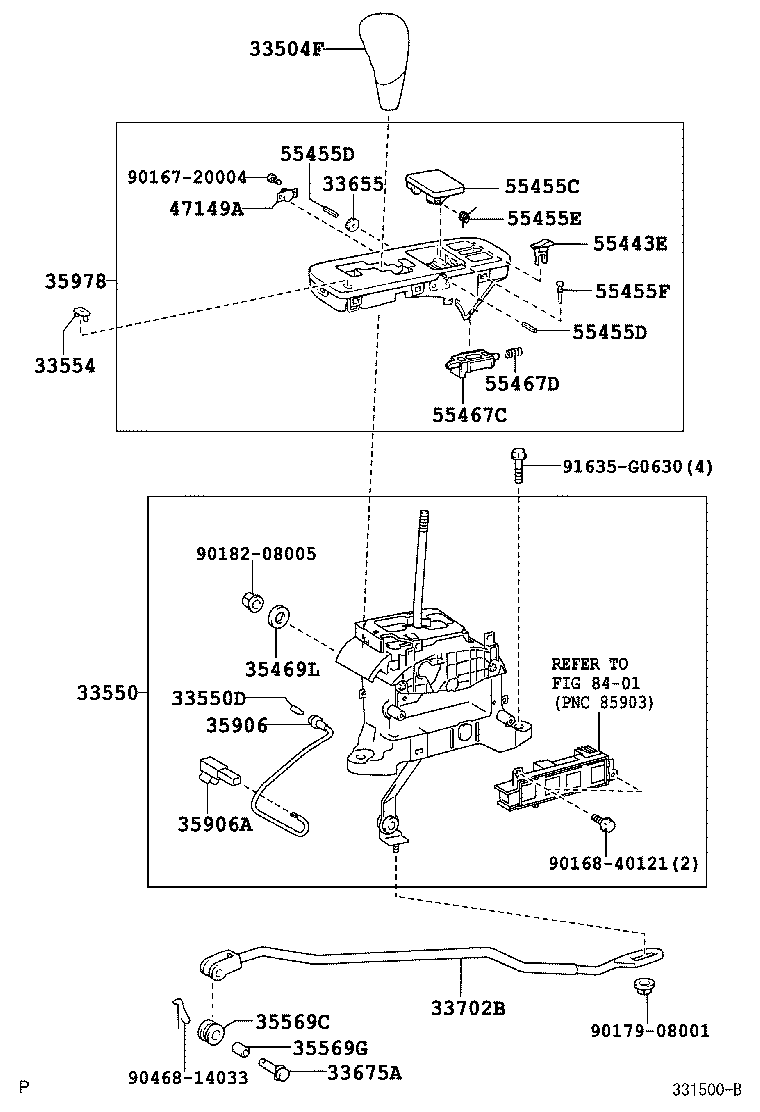 Toyota 33560-24020 UNIT ASSY, SHIFT LOCK CONTROL