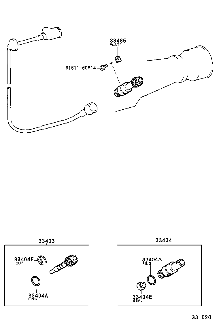 33403-39405 GEAR SUB-ASSY, SPEEDOMETER DRIVEN (MTM) product image