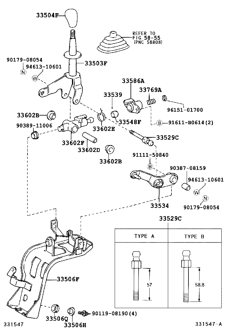 33542-37031 KNOB SUB-ASSY, SHIFT LEVER product image