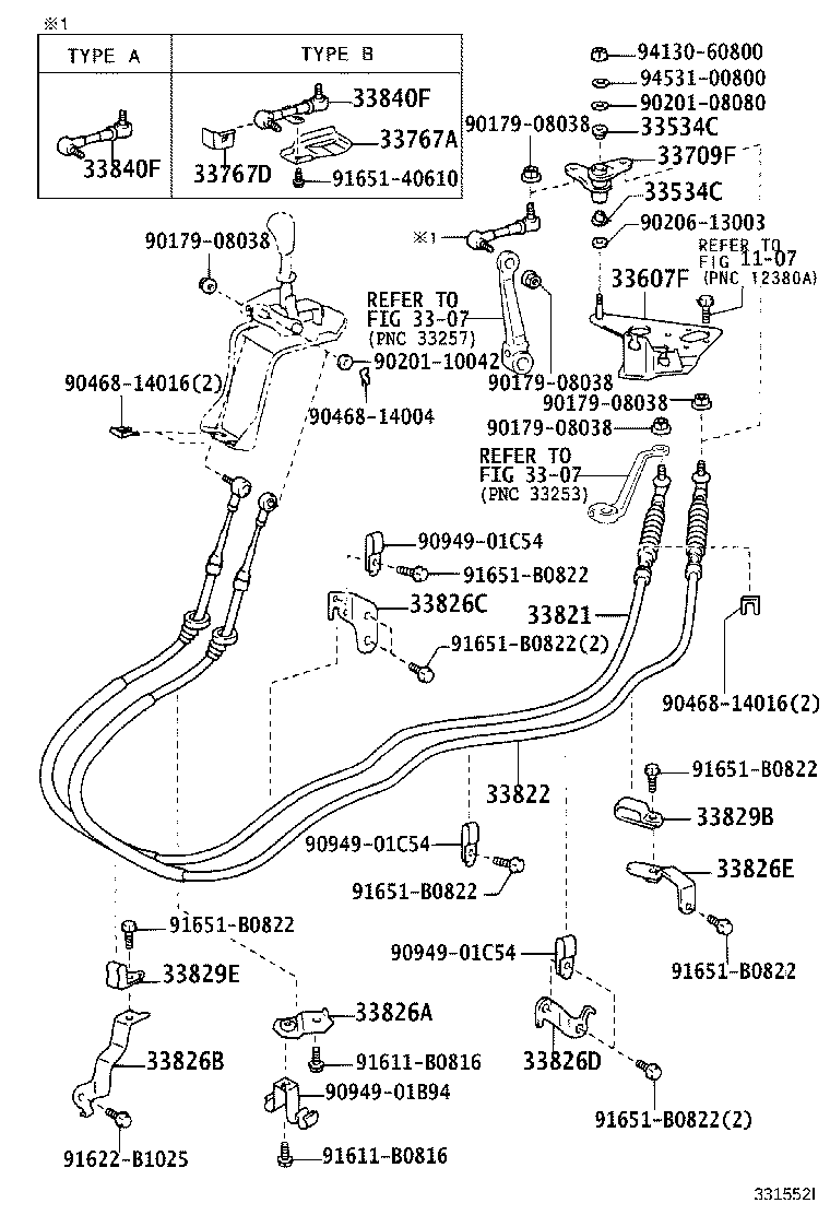 33542-37031 KNOB SUB-ASSY, SHIFT LEVER product image