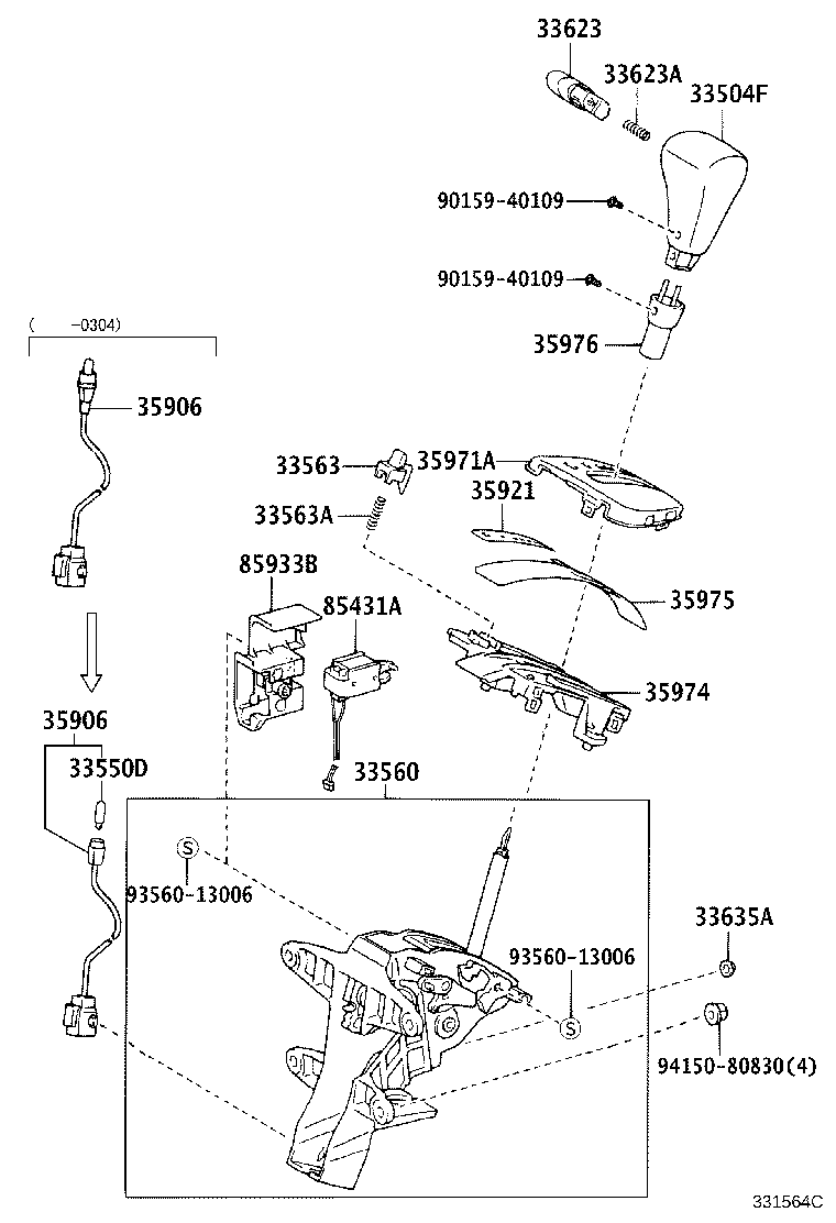 35974-13010 HOUSING, POSITION INDICATOR, LOWER product image