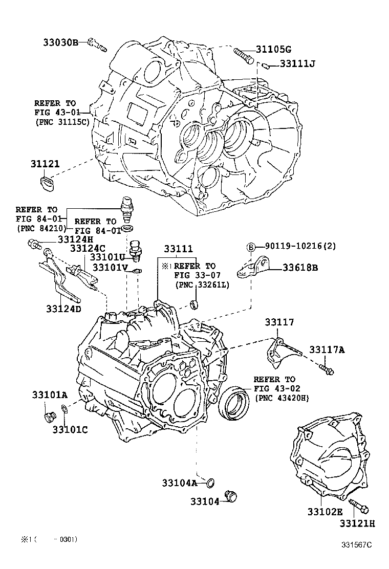 33101-42011 CASE, MANUAL TRANSMISSION product image