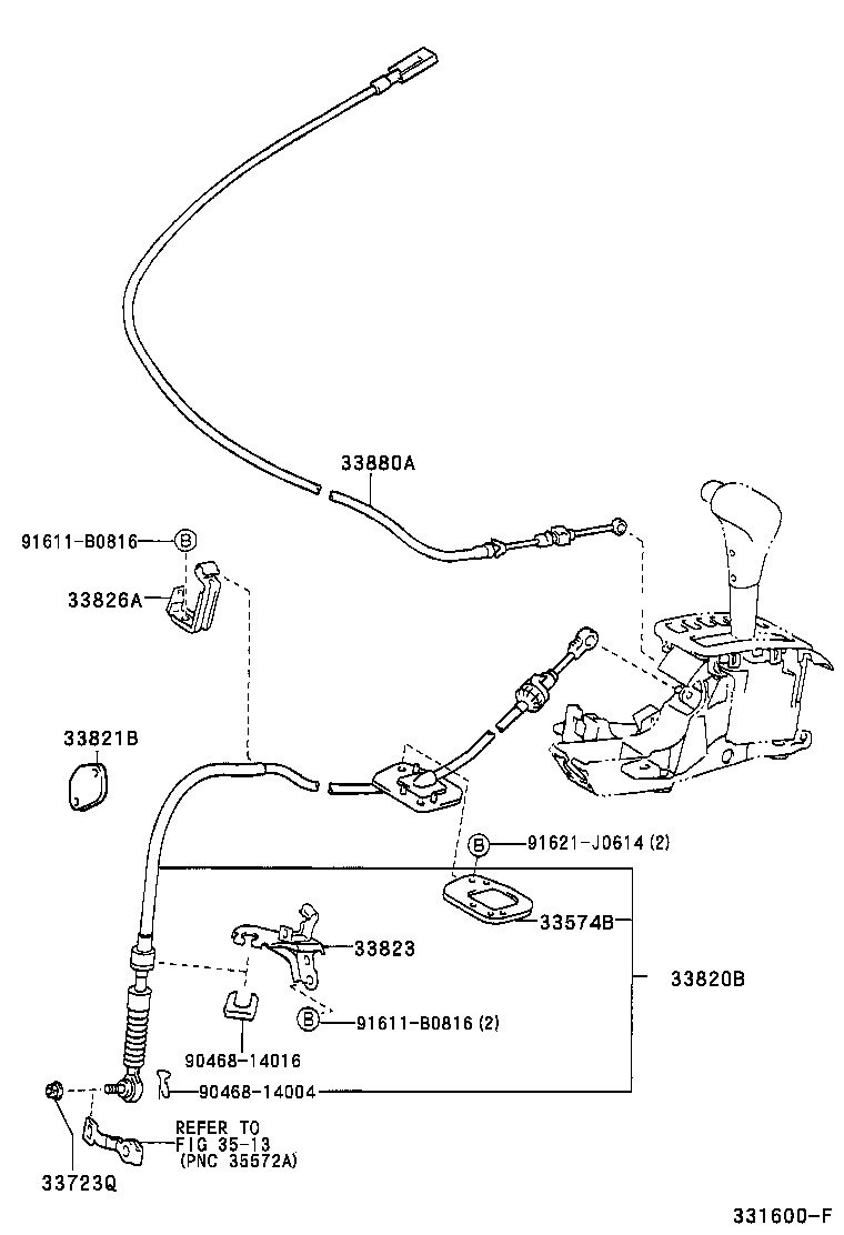 Toyota 33530-33120 LEVER ASSY, SHIFT (FOR FLOOR SHIFT)