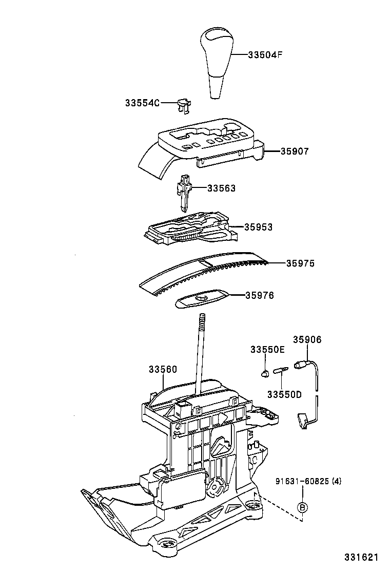 33504-33010-B2 KNOB SUB-ASSY, SHIFT LEVER product image