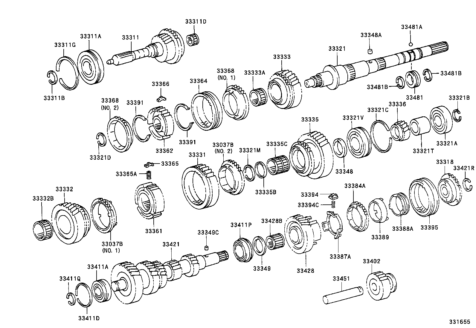 33032-22040 GEAR, 1ST product image
