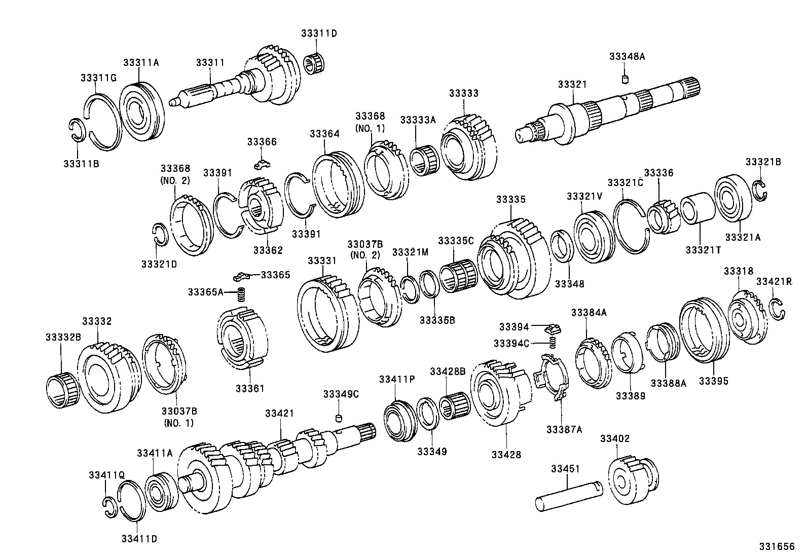 33032-22040 GEAR, 1ST product image