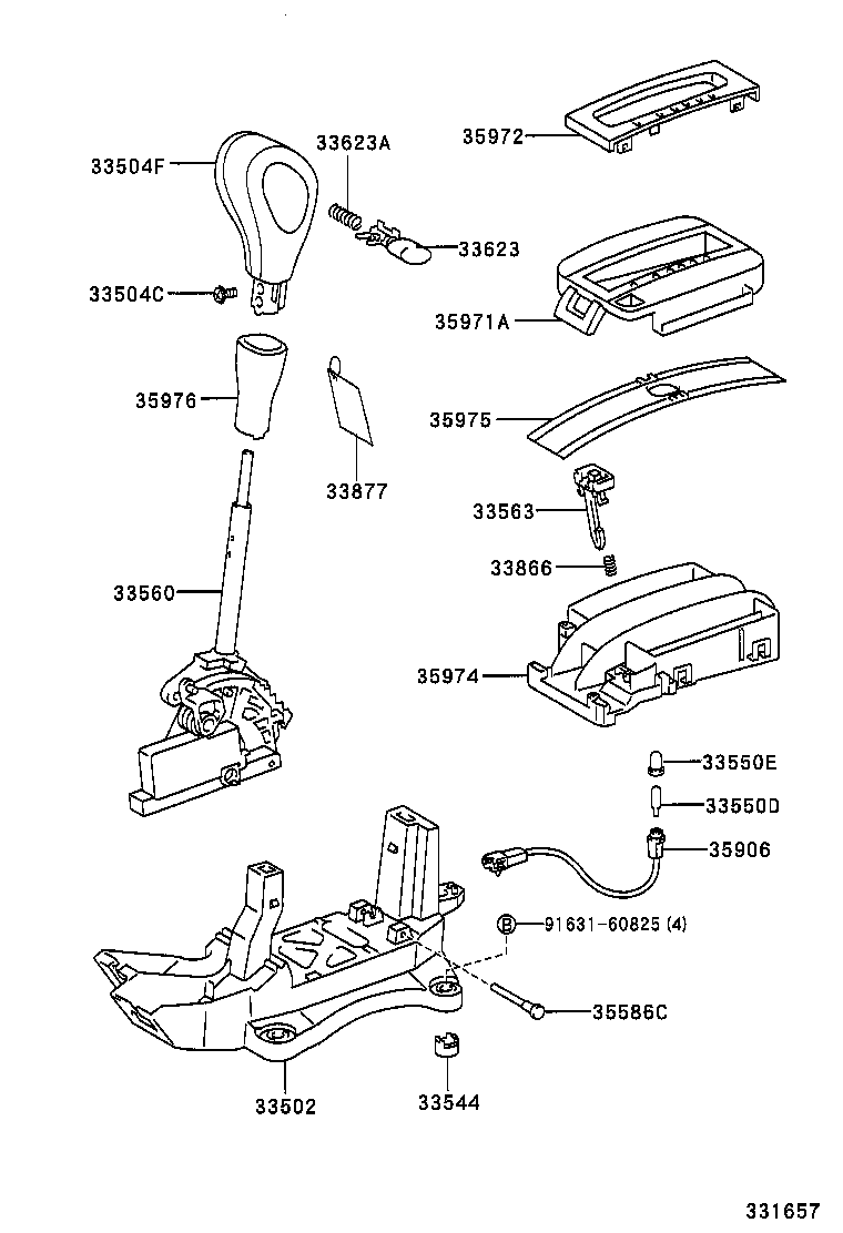 33530-33120 LEVER ASSY, SHIFT (FOR FLOOR SHIFT) product image