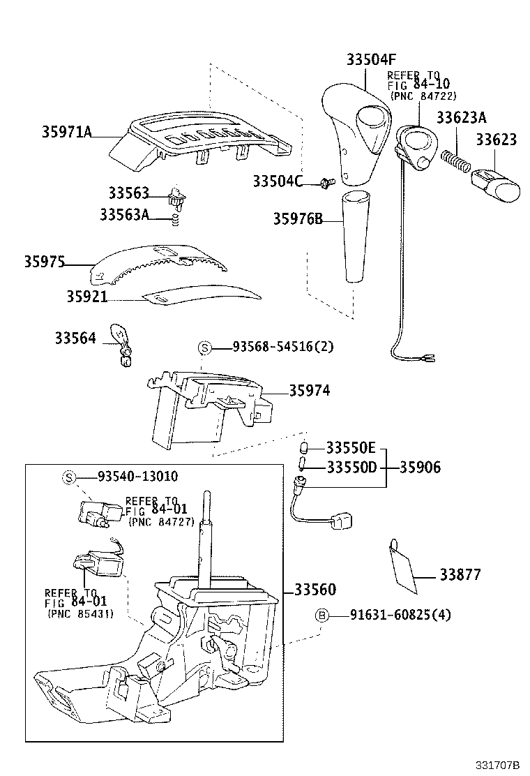 33530-02070 LEVER ASSY, SHIFT (FOR FLOOR SHIFT) product image