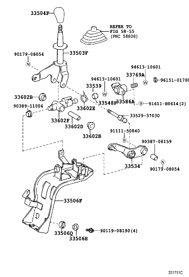 33546-37010 BUSH (FOR SHIFT LEVER RETAINER) product image