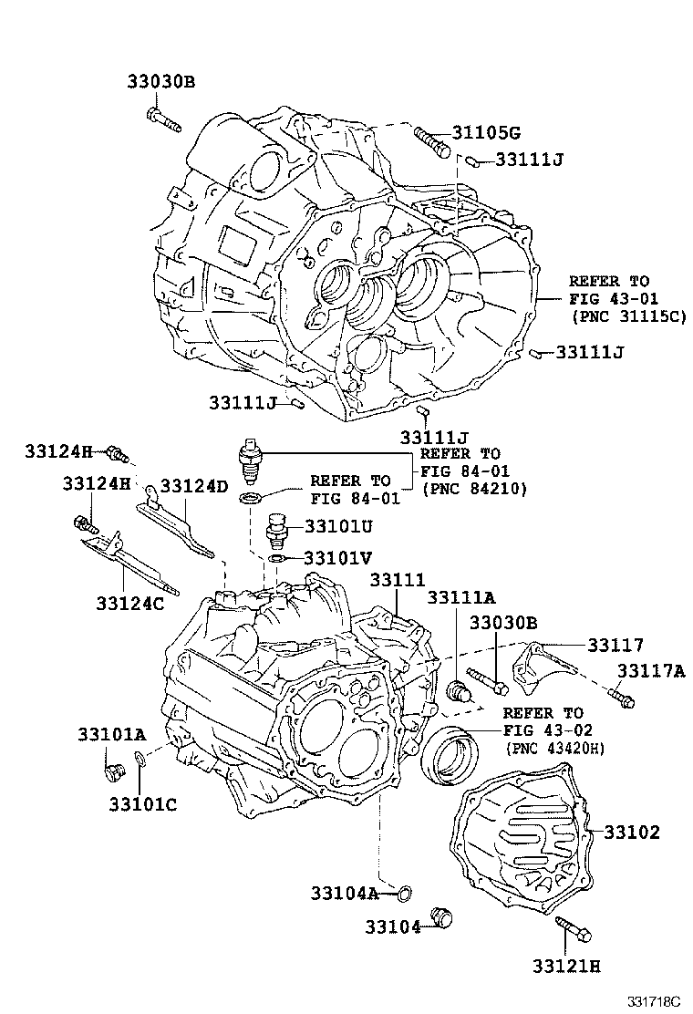33111-52140 CASE, MANUAL TRANSMISSION product image