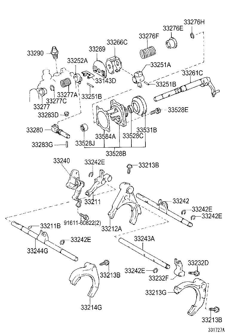 33212-05010 FORK, GEAR SHIFT, NO.1 product image