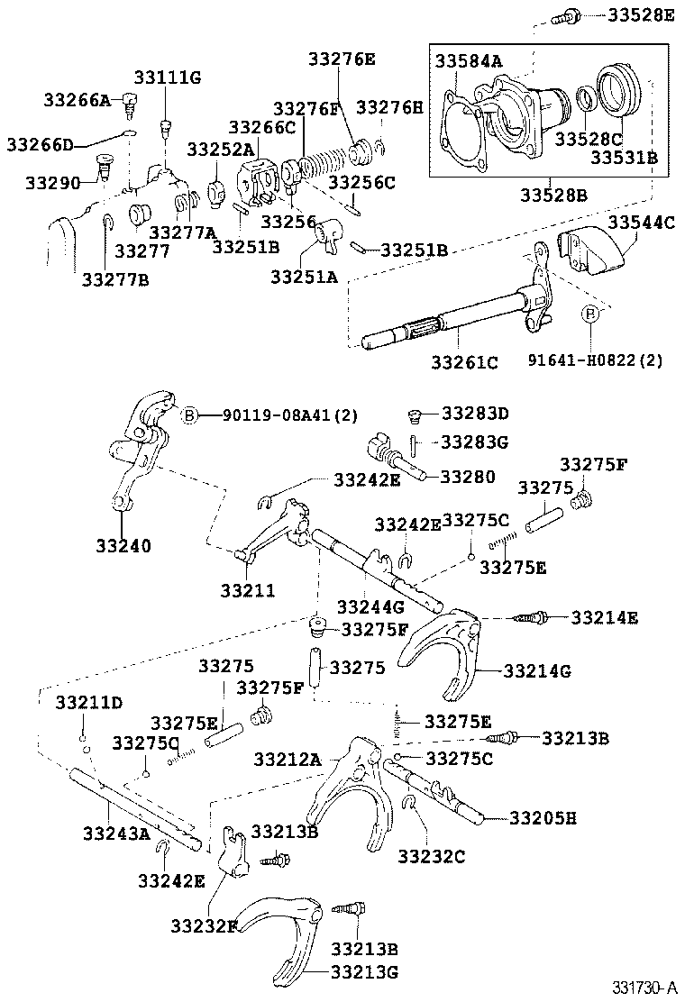 33212-05010 FORK, GEAR SHIFT, NO.1 product image
