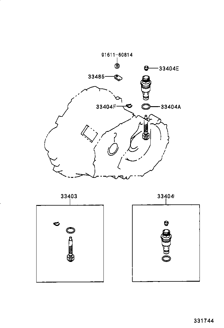 33403-02010 GEAR SUB-ASSY, SPEEDOMETER DRIVEN (MTM) product image