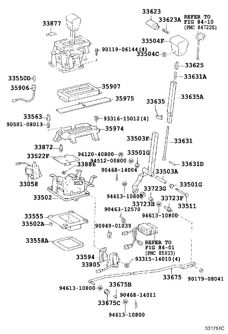 33504-14101-14 KNOB SUB-ASSY, SHIFT LEVER product image