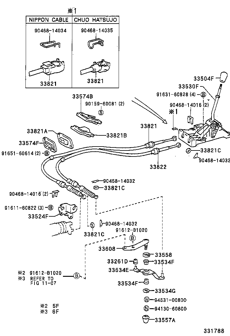 33820-12800 CABLE ASSY, TRANSMISSION CONTROL product image