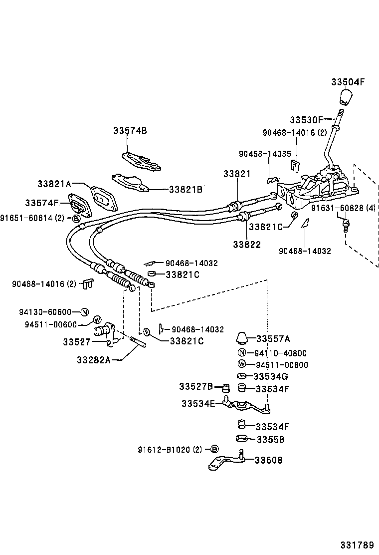 33820-12800 CABLE ASSY, TRANSMISSION CONTROL product image
