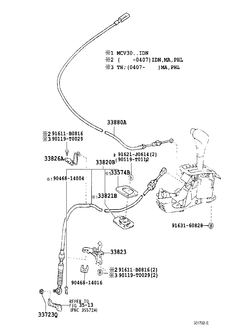 33560-33080 UNIT ASSY, SHIFT LOCK CONTROL product image