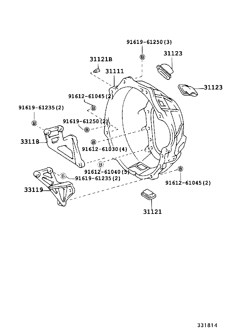 31121-36110 COVER, CLUTCH HOUSING, NO.1 product image