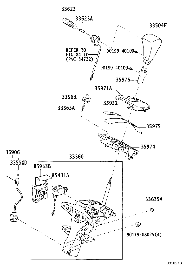 33822-01040 CABLE TRANSMISSION CONTROL SELECT (FOR FLOOR SHIFT) product image