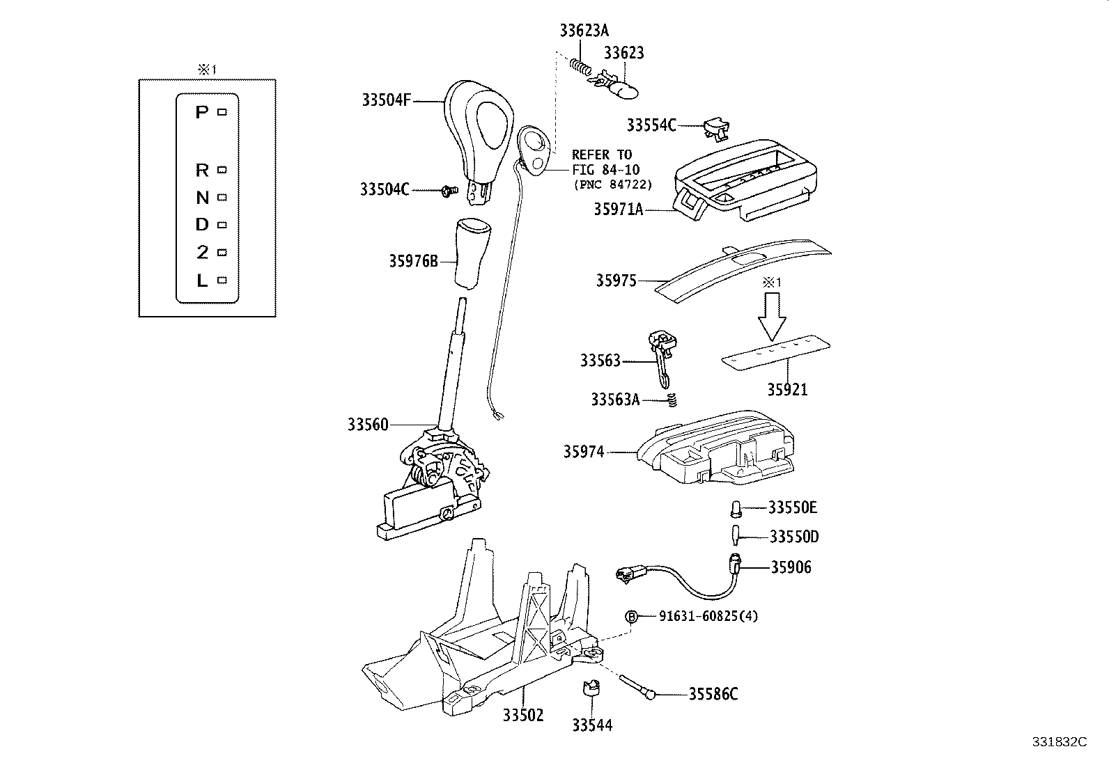 Toyota 33560-02020 UNIT ASSY, SHIFT LOCK CONTROL